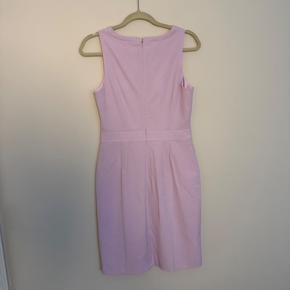 NWT J.Crew Lavender Sheath Dress Sleeveless Formal Business Cotton SZ 4 - Picture 5 of 7